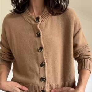 Quince cropped organic cotton cardigan